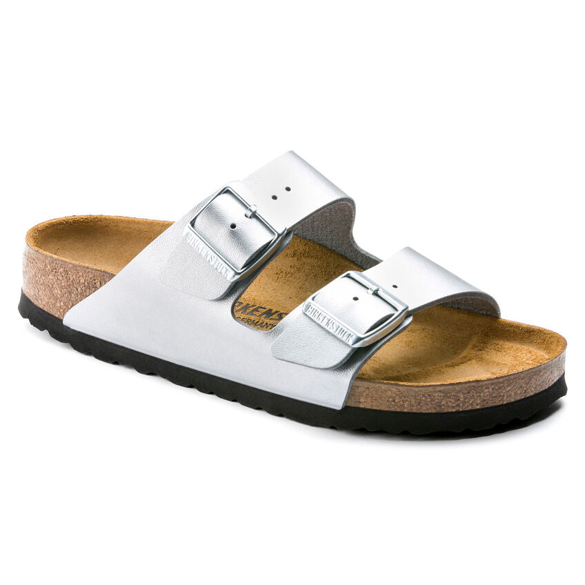 Birkenstock - Arizona - Silver Birko-Flor – Fourth Ave Footwear