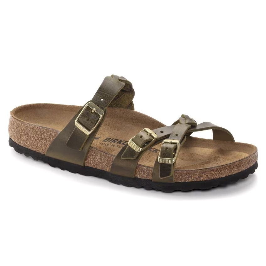 Birkenstock Franca Braided Olive Oiled Leather
