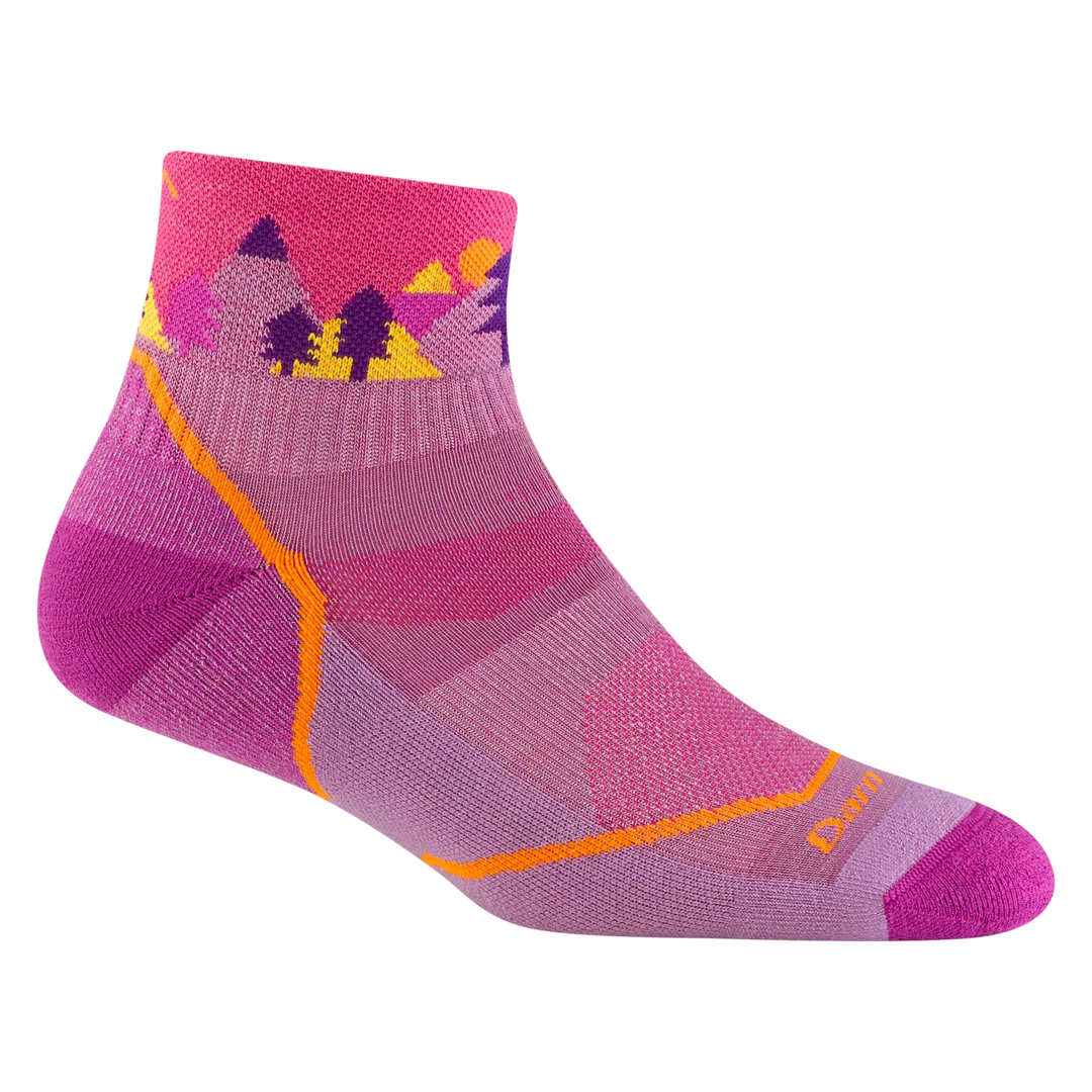 Darn Tough - 3041 Junior 1/4 Sock Lightweight With Cushion- Violet