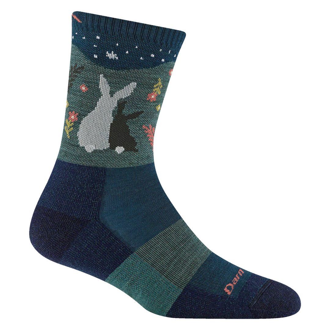 Darn Tough - 5001 Women's Critter Club Micro Crew Lightweight Hiking Sock - Eclipse