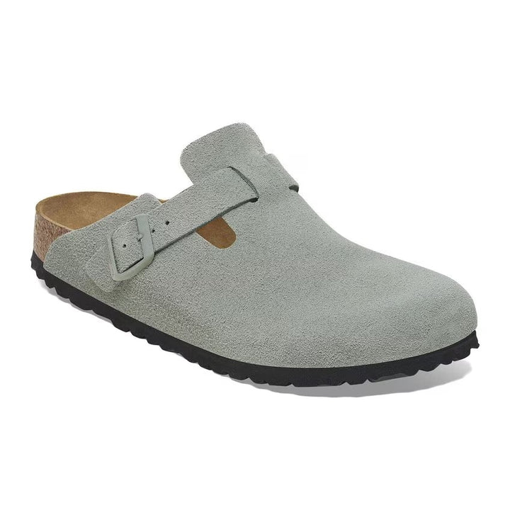 Birkenstock - Boston Soft - Pure Sage Suede Leather