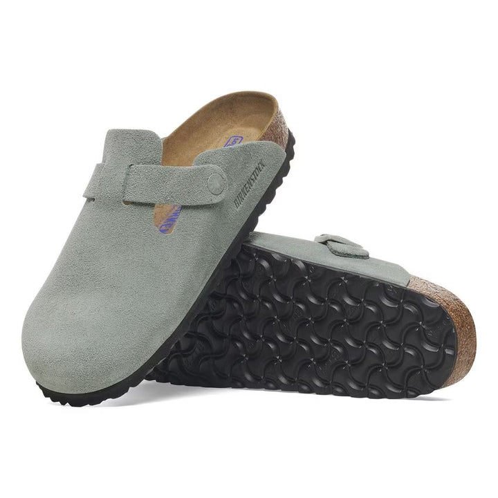Birkenstock - Boston Soft - Pure Sage Suede Leather
