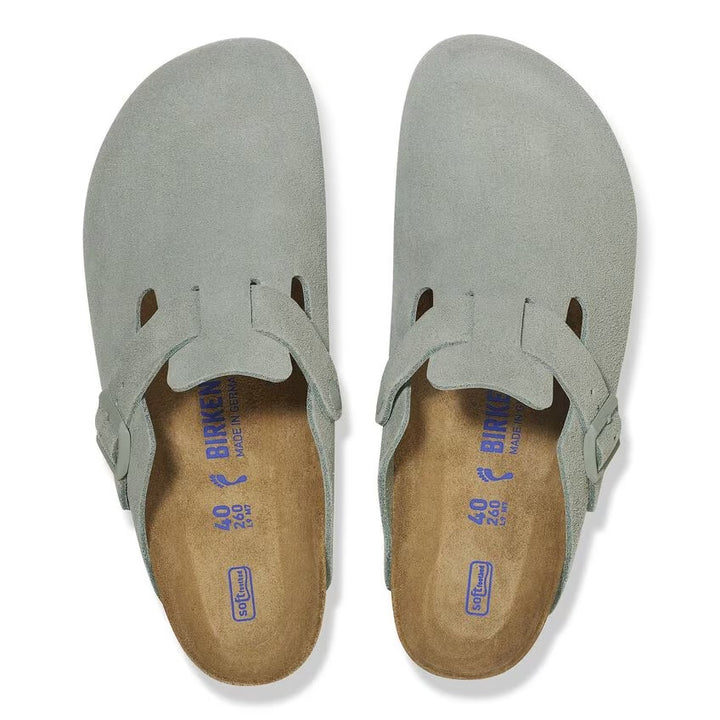 Birkenstock - Boston Soft - Pure Sage Suede Leather