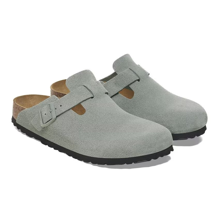 Birkenstock - Boston Soft - Pure Sage Suede Leather