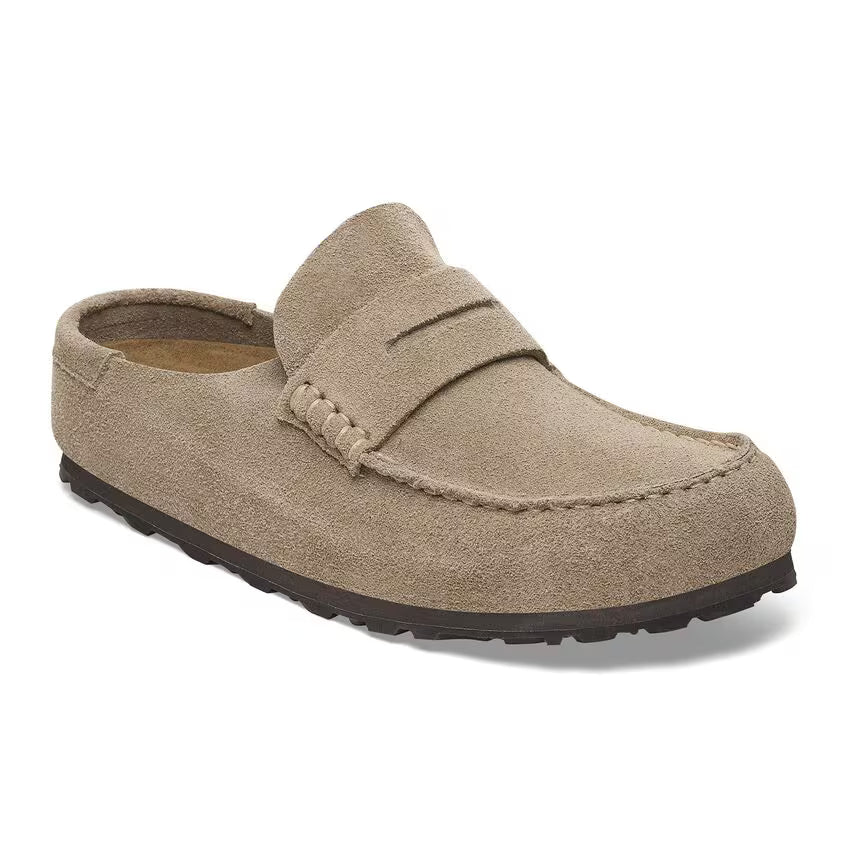 Birkenstock - Naples Wrapped - Taupe Suede Leather – Fourth Ave