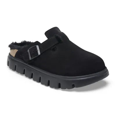 Birkenstock - Boston Chunky Shearling - Black Suede