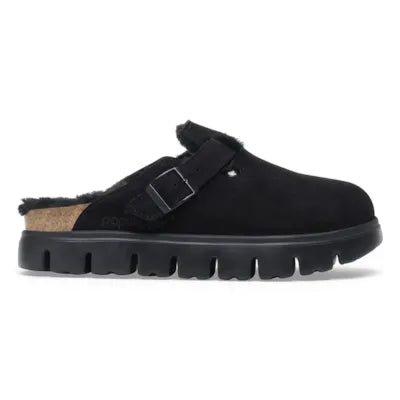 Birkenstock - Boston Chunky Shearling - Black Suede