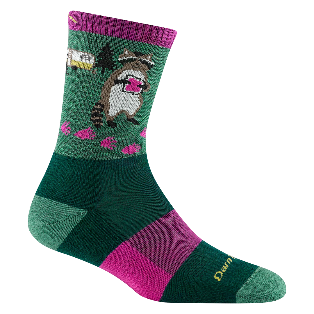 Darn Tough - 5001 Women's Critter Club Micro Crew Lightweight Hiking Sock - Moss