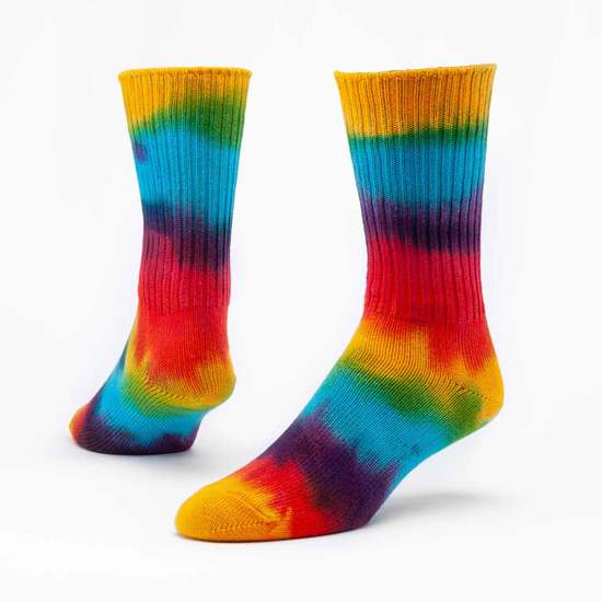 Maggie's Organics - Crew Socks - Hand-Dyed Tie Dye - Organic Cotton