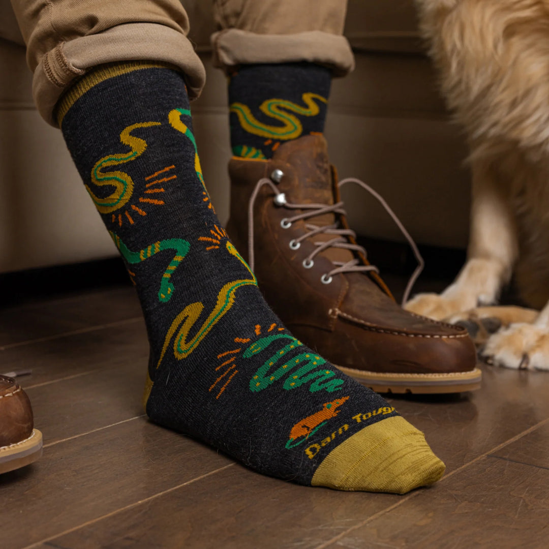 Darn Tough - 6119 Men's Field Guide Crew Lightweight Lifestyle Sock - Charcoal