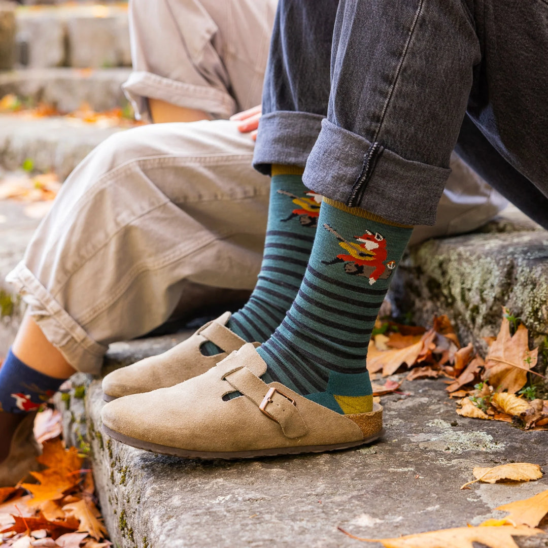 Darn Tough - 6096 Men's Wildlife Lifestyle Lightweight Crew Sock - Fox Teal