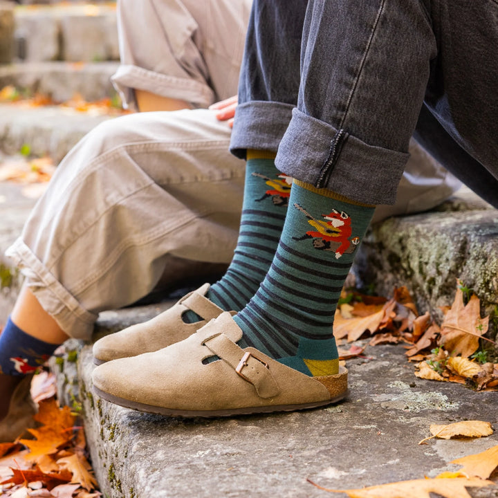 Darn Tough - 6096 Men's Wildlife Lifestyle Lightweight Crew Sock - Fox Teal