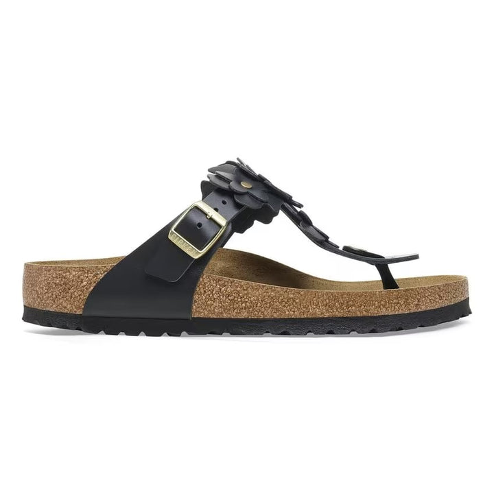 Birkenstock - Gizeh Flowers - Black Leather