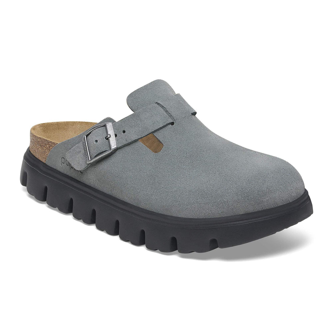 Birkenstock Boston Chunky Basalt Grey Suede