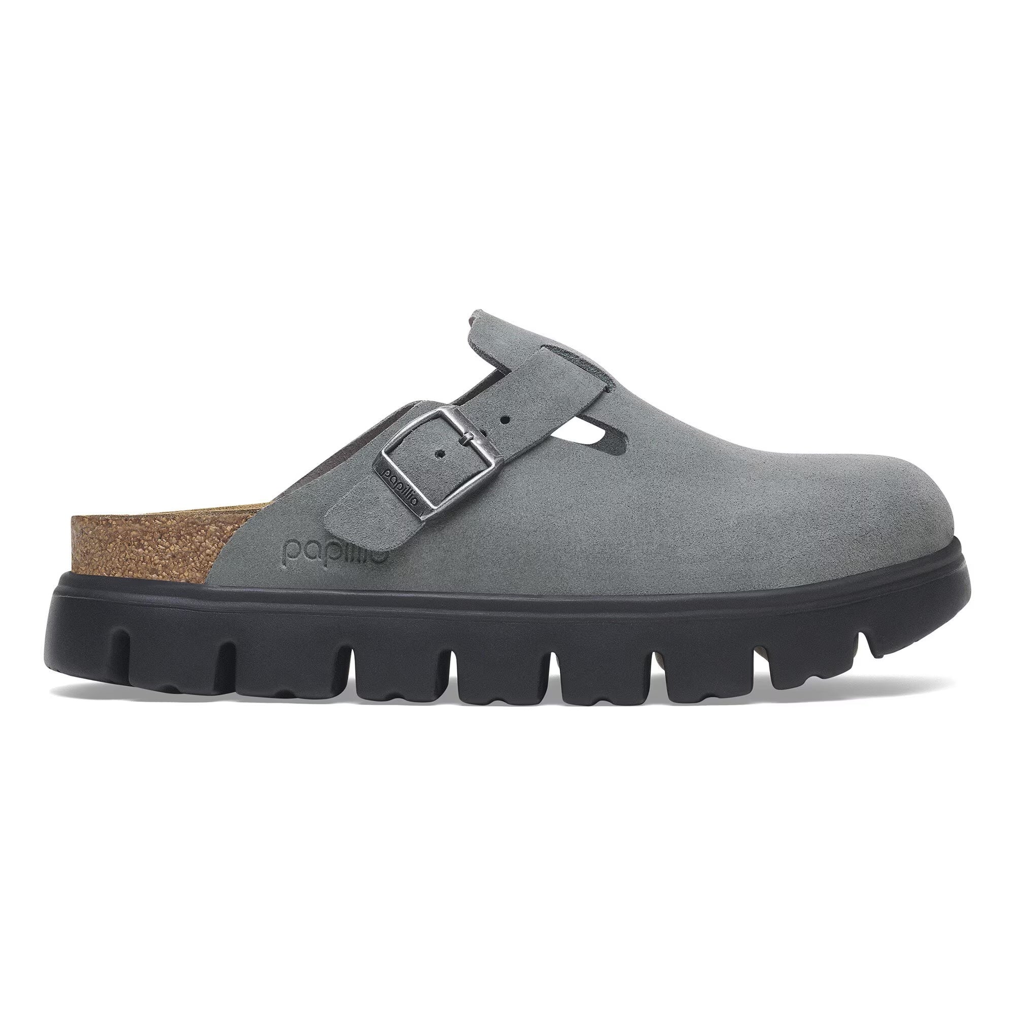 Birkenstock - Boston Chunky - Basalt Grey Suede – Fourth Ave