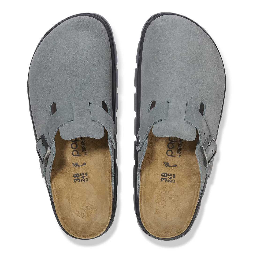 Birkenstock Boston Chunky Basalt Grey Suede - Main Image
