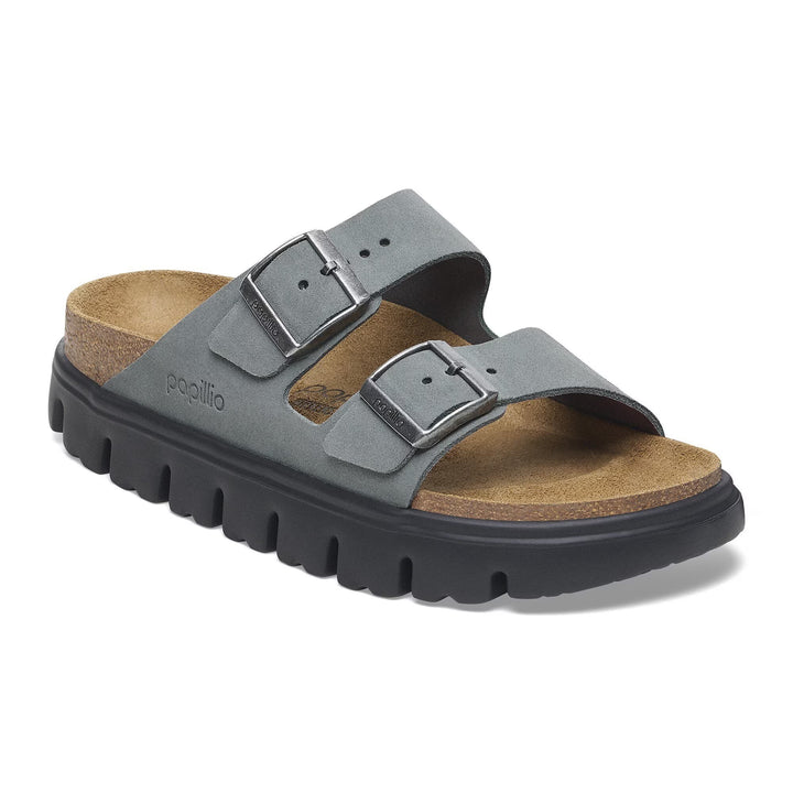 Birkenstock Papillio - Arizona Chunky - Basalt Gray Suede Leather