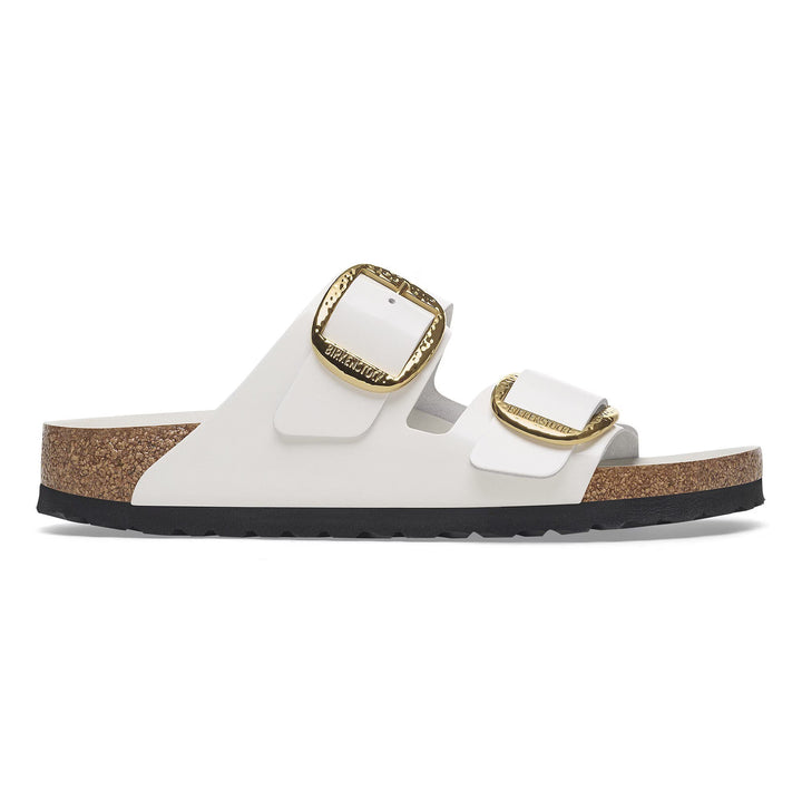 Birkenstock - Arizona Hammered Big Buckle - High-Shine Antique White Patent Leather