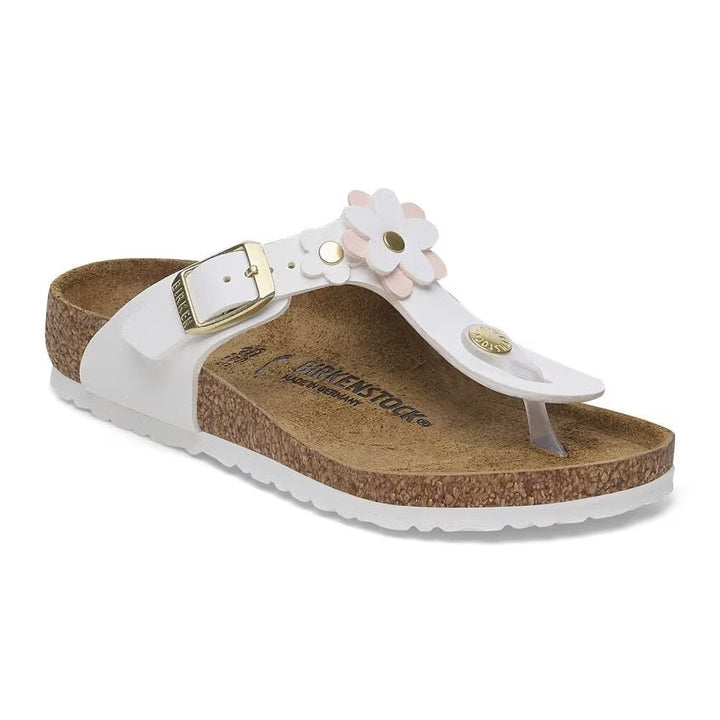 Birkenstock - Gizeh Flowers Kids - White Biko-Flor