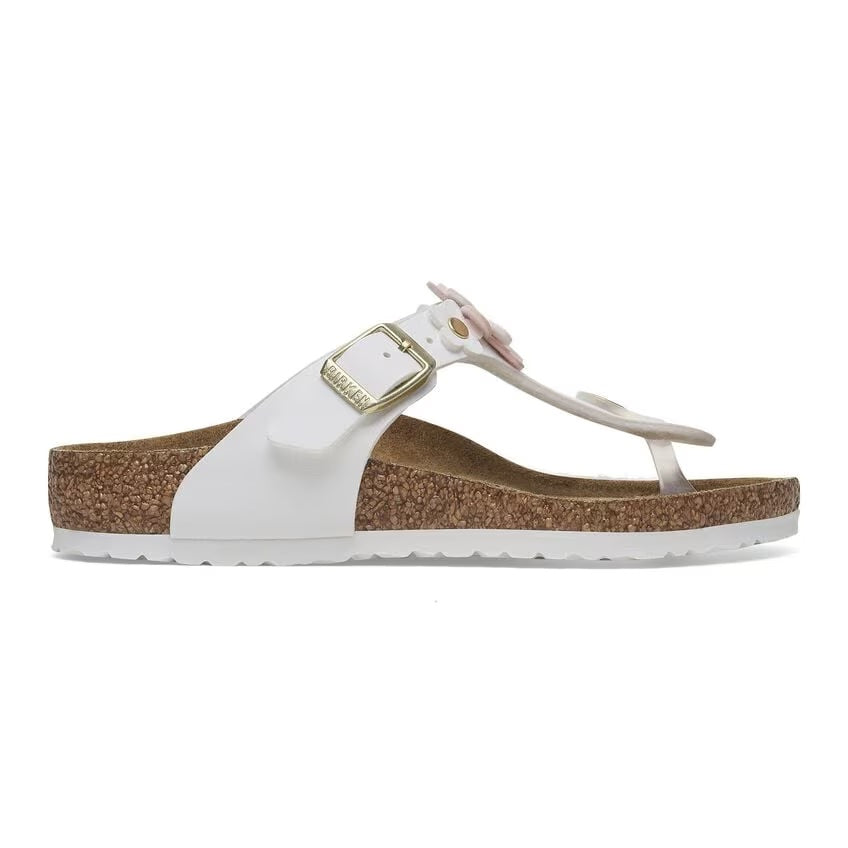 Birkenstock - Gizeh Flowers Kids - White Biko-Flor