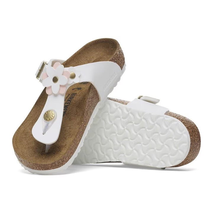 Birkenstock - Gizeh Flowers Kids - White Biko-Flor