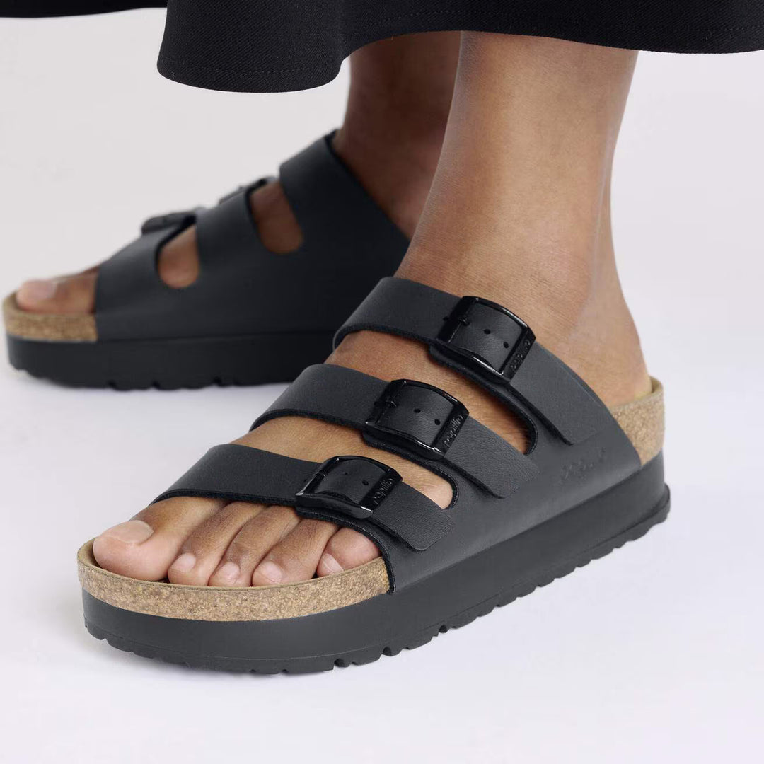 Birkenstock Papillio - Florida Vegan Flex Platform - Black Birko-Flor