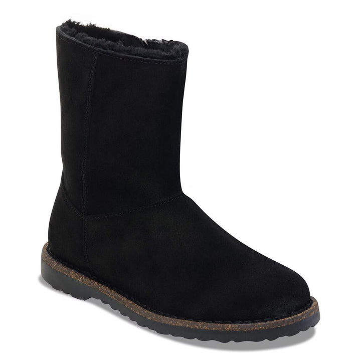 Birkenstock - Uppsala Zip Shearling - Black Suede Leather