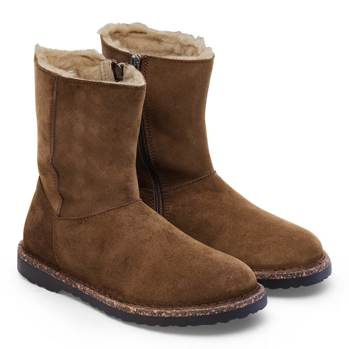 Birkenstock - Uppsala Zip Shearling - Dark Tea Suede Leather