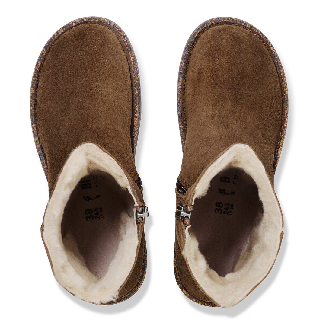 Birkenstock - Uppsala Zip Shearling - Dark Tea Suede Leather