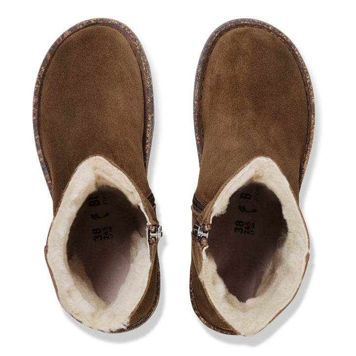 Birkenstock - Uppsala Zip Shearling - Dark Tea Suede Leather