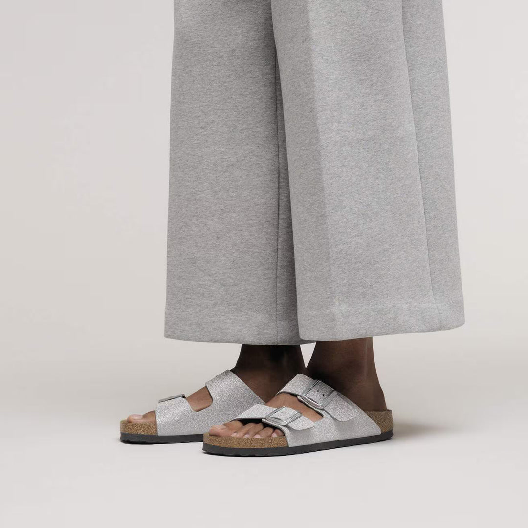 Birkenstock - Arizona - Shiny Glitter Silver Birko-Flor