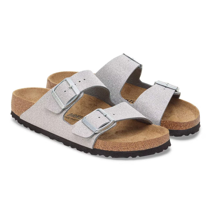 Birkenstock - Arizona - Shiny Glitter Silver Birko-Flor