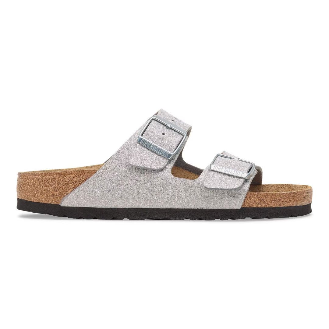 Birkenstock - Arizona - Shiny Glitter Silver Birko-Flor
