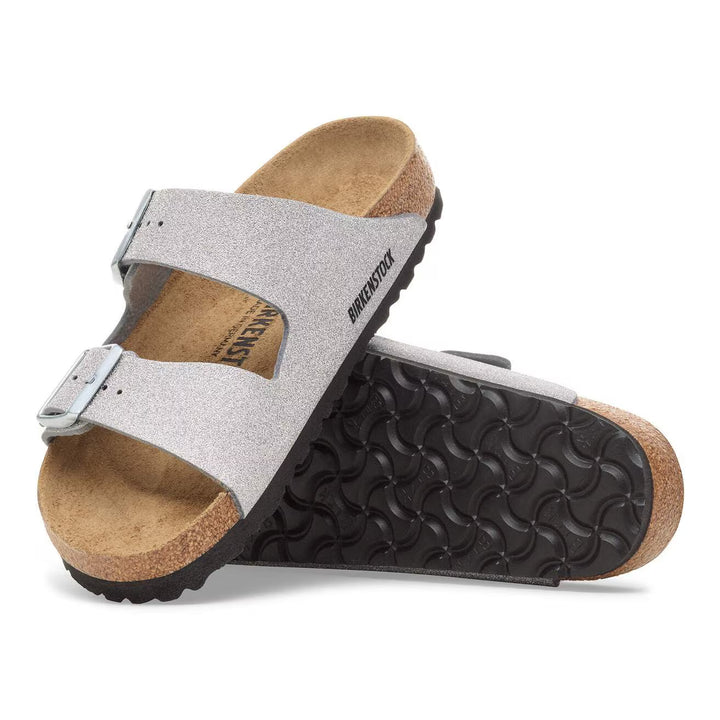 Birkenstock - Arizona - Shiny Glitter Silver Birko-Flor