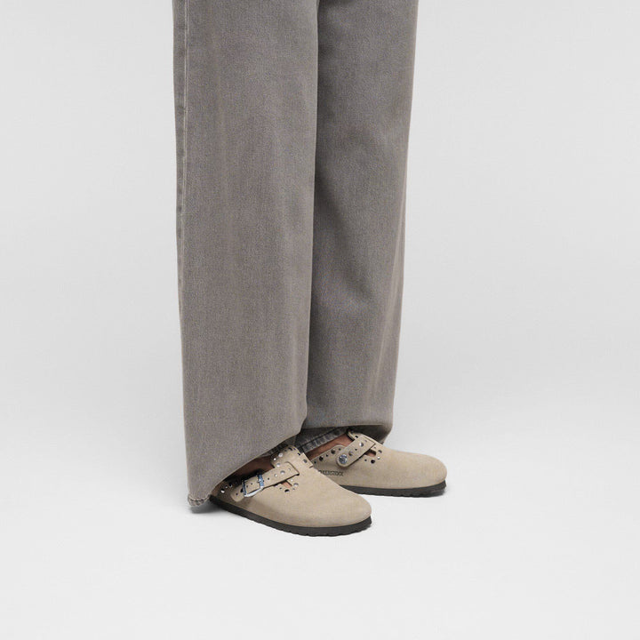Birkenstock - Boston Rivets - Taupe Suede Leather
