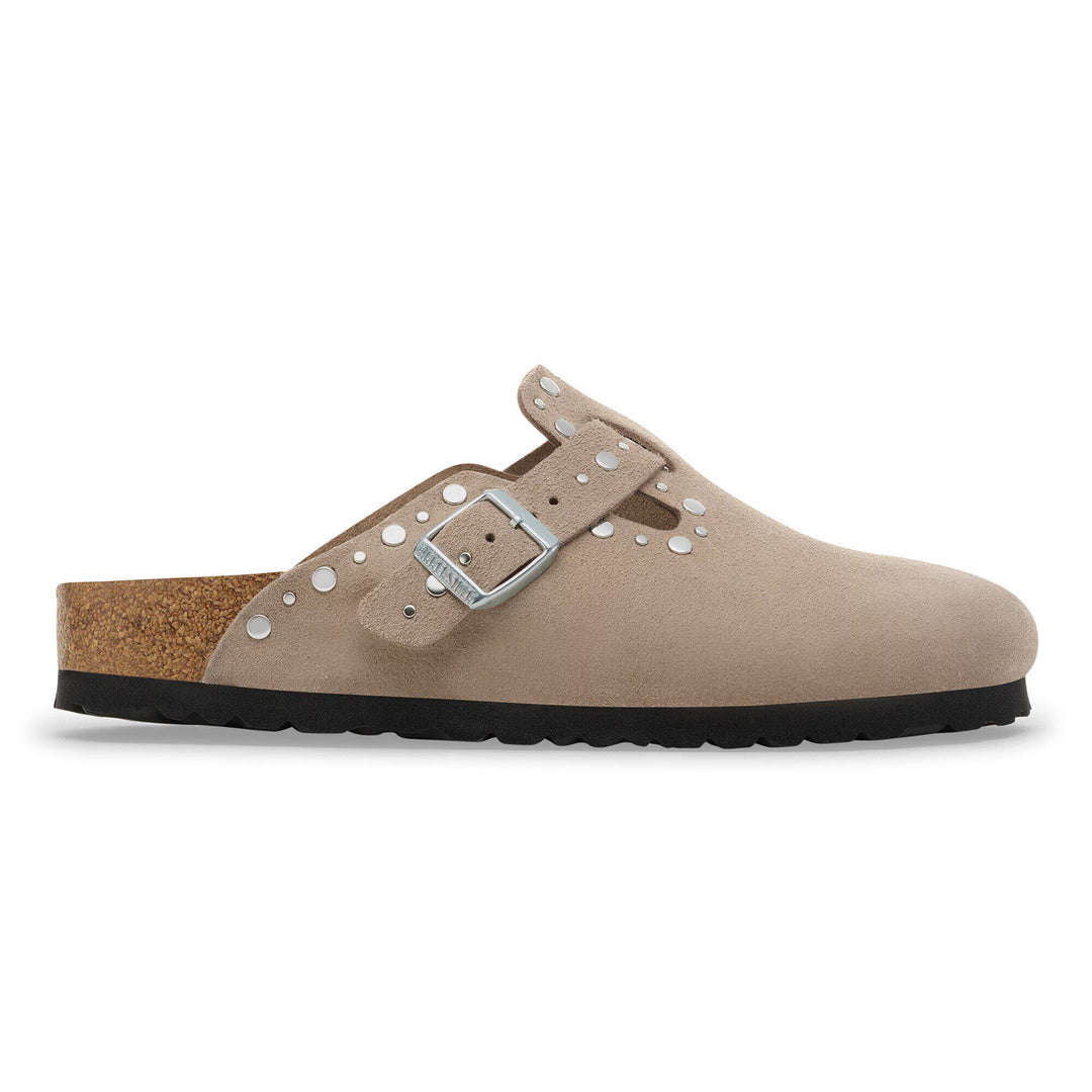 Birkenstock - Boston Rivets - Taupe Suede Leather