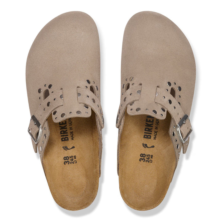 Birkenstock - Boston Rivets - Taupe Suede Leather