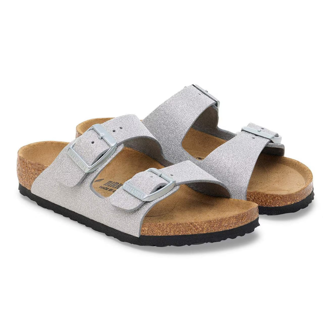 Birkenstock - Arizona Kids - Textile Shiny Glitter Silver