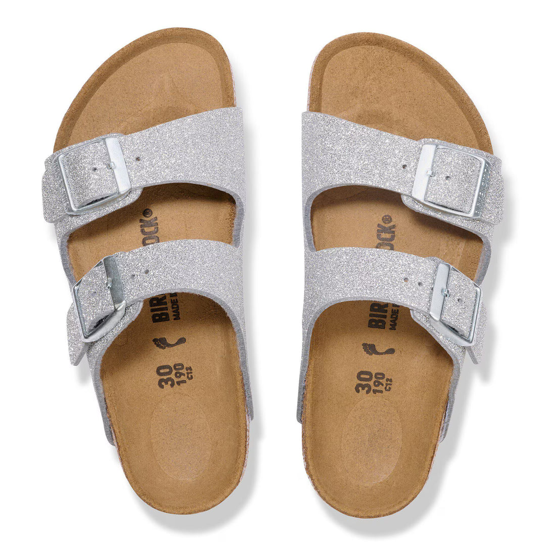 Birkenstock - Arizona Kids - Textile Shiny Glitter Silver
