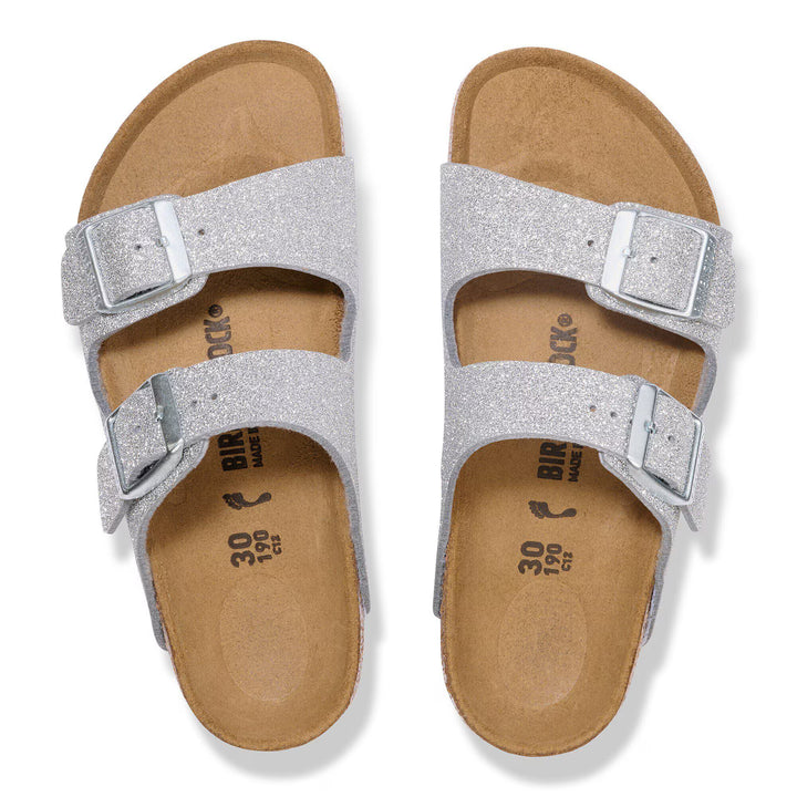 Birkenstock - Arizona Kids - Textile Shiny Glitter Silver