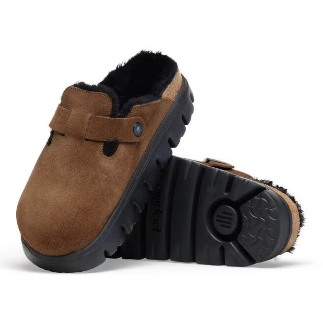 Birkenstock - Boston Chunky Shearling - Tea Suede