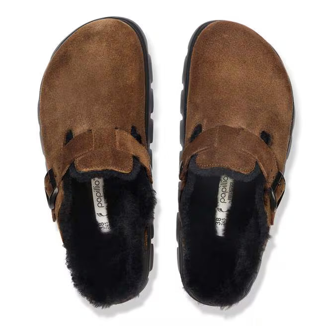 Birkenstock - Boston Chunky Shearling - Tea Suede