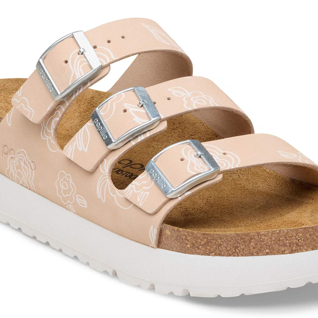 Birkenstock Papillio - Florida Vegan Flex Platform - Light Rose Flower Nubuck