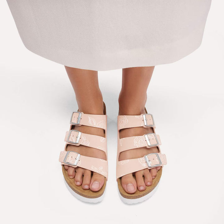 Birkenstock Papillio - Florida Vegan Flex Platform - Light Rose Flower Nubuck