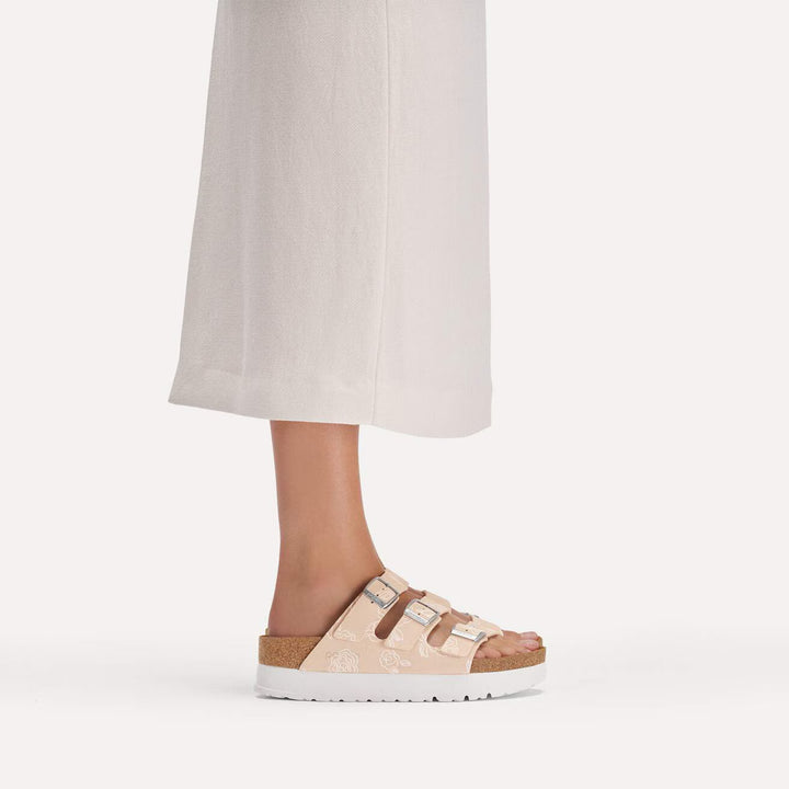 Birkenstock Papillio - Florida Vegan Flex Platform - Light Rose Flower Nubuck