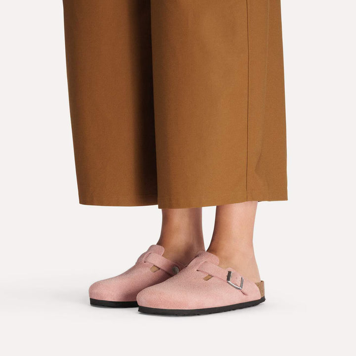 Birkenstock - Boston - Pink Clay Suede Leather