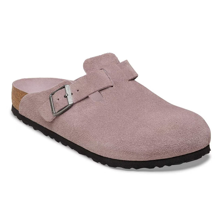 Birkenstock - Boston Soft - Faded Purple Suede Leather