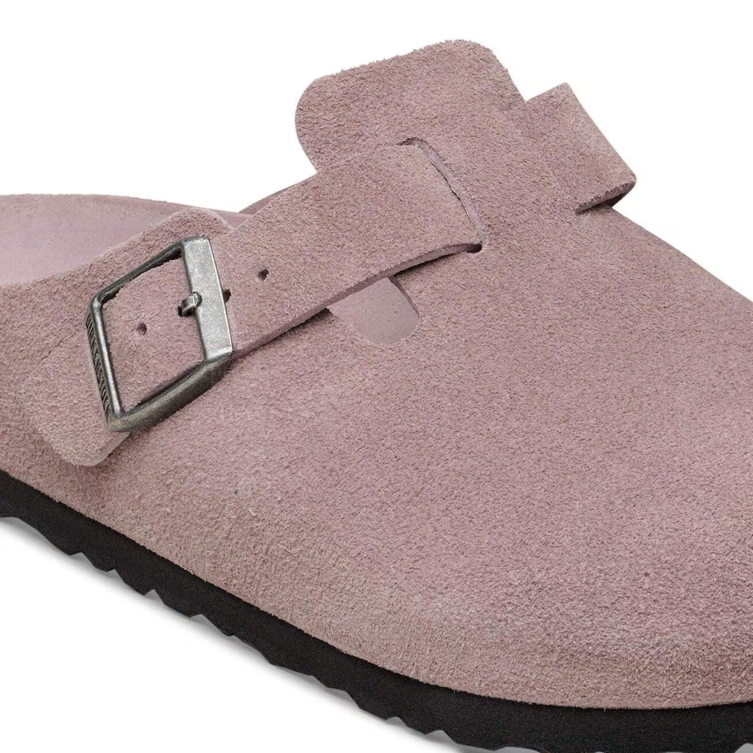 Birkenstock - Boston Soft - Faded Purple Suede Leather