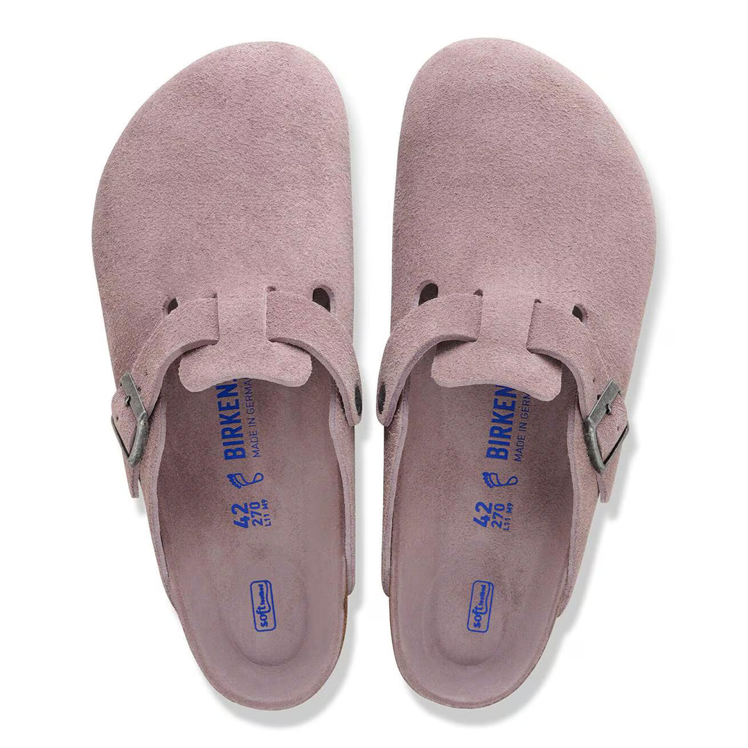Birkenstock - Boston Soft - Faded Purple Suede Leather