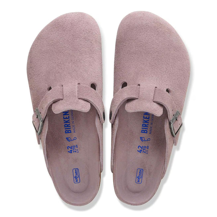 Birkenstock - Boston Soft - Faded Purple Suede Leather